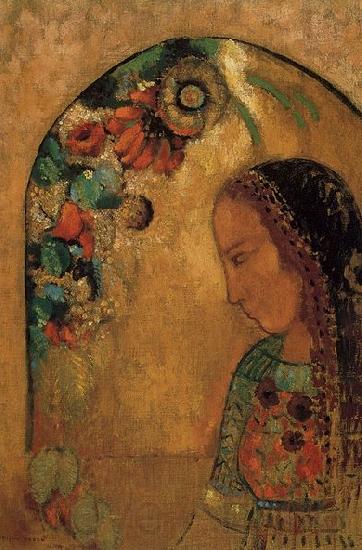 Odilon Redon Lady of the Flowers Spain oil painting art